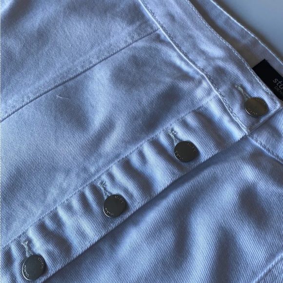 Studio Denim Button-down Skirt White Sizes 10, 12 - Picture 2 of 3